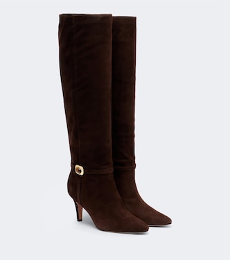 Kniehohe Stiefel Angeline aus Veloursleder | Veronica Beard
