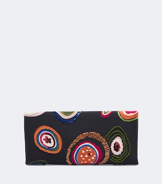 Verzierte Clutch Muse Small aus Satin | Staud