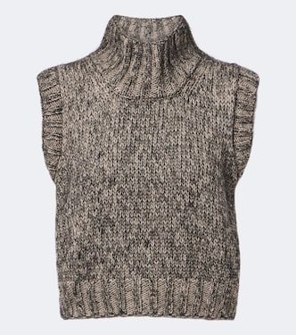Cashmere, mohair, and silk turtleneck vest | Khaite