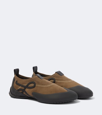 Grip Aqua suede slip-on shoes | Loewe
