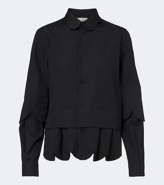 Layered cotton shirt | Noir Kei Ninomiya