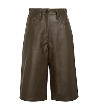 Leather Bermuda shorts | Dries Van Noten