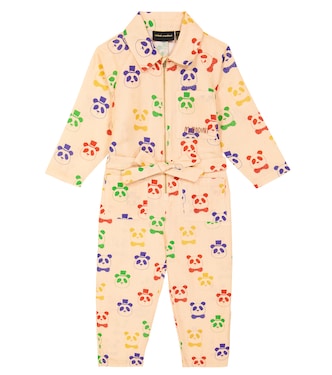 Printed linen and cotton jumpsuit | Mini Rodini