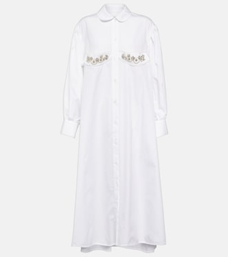 Crystal-embellished cotton midi dress | Simone Rocha
