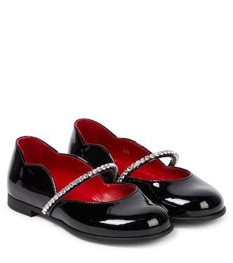 Embellished patent leather ballet flats | Christian Louboutin Kids