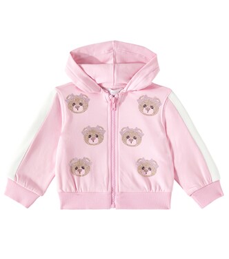 Baby embellished cotton-blend hoodie | Monnalisa