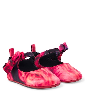 Baby Lou Babe crêpe satin Mary Jane flats | Christian Louboutin Kids