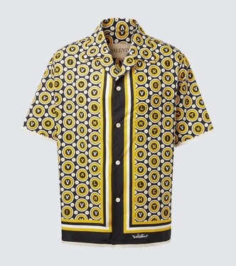 Bulles Royales cotton poplin bowling shirt | Valentino