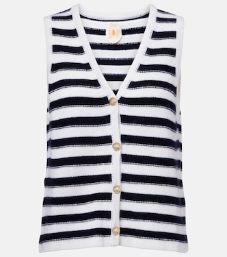 Striped cashmere sweater vest | Jardin des Orangers