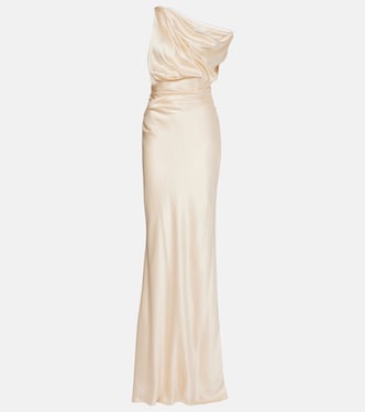 Draped silk satin gown | The Sei