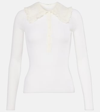 Ribbed-knit wool Henley shirt | Chloé