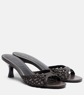 Mules Brigitte de piel trenzada | Staud