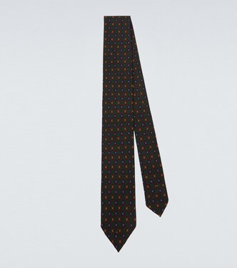 Floral silk jacquard tie | Rubinacci