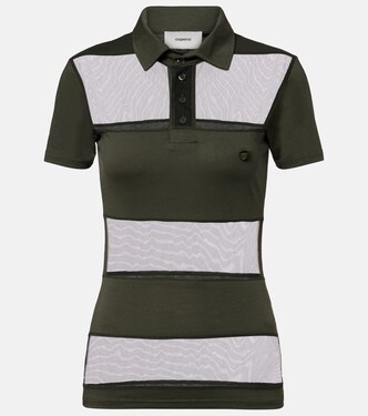 Paneled cotton-blend crop top | Coperni