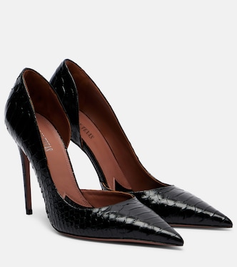 Vera 105 snake-effect leather pumps | Paris Texas
