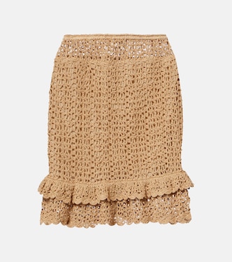 Brigitte crochet cotton miniskirt | Anna Kosturova