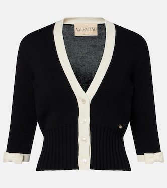 Bow-detail cotton cardigan | Valentino