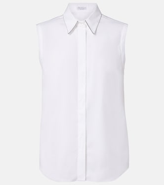 Monili cotton-blend top | Brunello Cucinelli