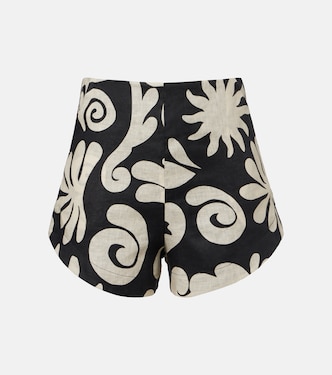 Bahamas printed linen shorts | Cala de la Cruz