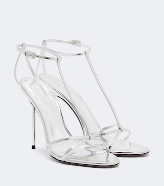 Lidia metallic patent leather sandals | Paris Texas