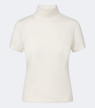 Cotton and wool turtleneck top | Eleventy