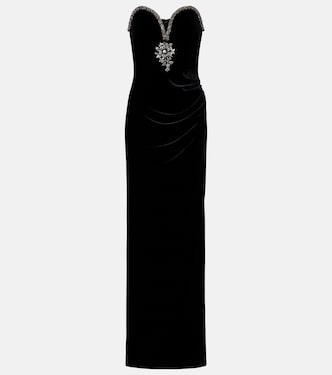 Embellished velvet gown | Self-Portrait