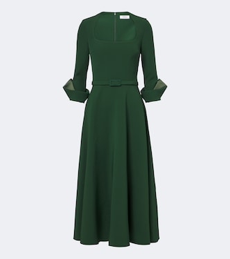 Midikleid aus Crêpe | Safiyaa