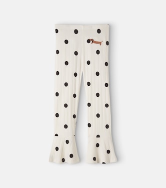 Polka-dot cotton-blend pants | Mini Rodini
