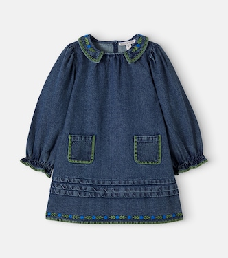 Floral embroidered denim dress | Emile et Ida