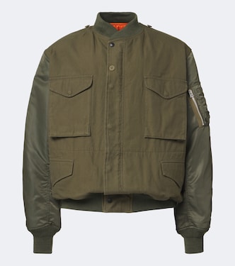 Paneled cotton and technical bomber jacket | Junya Watanabe