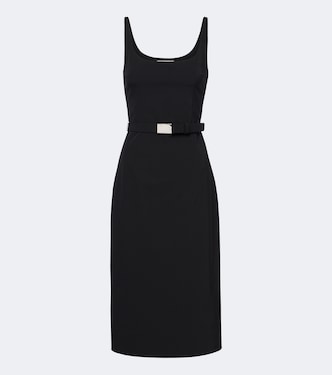 Robe midi à ceinture | Prada