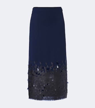 Connie sequined chiffon midi skirt | Joseph