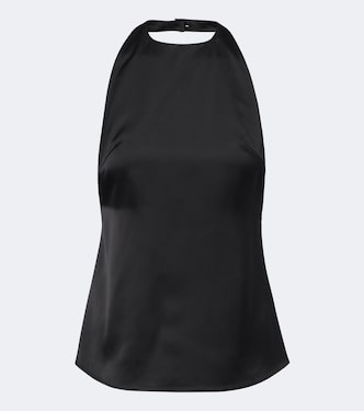 Halterneck satin top | Róhe