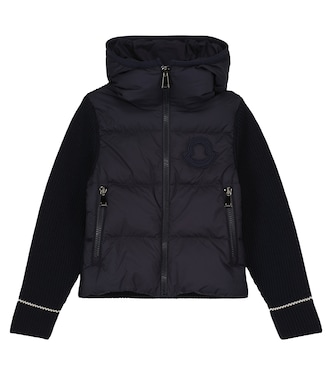 Knit-sleeve down jacket | Moncler Enfant