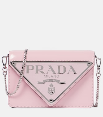 Logo leather shoulder bag | Prada