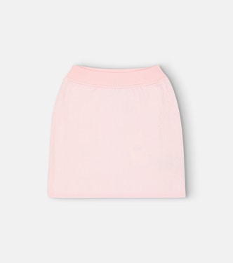 Pointelle cotton skirt | Fendi Kids