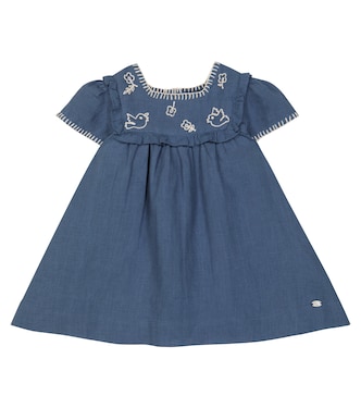 Baby embroidered linen dress | Tartine et Chocolat