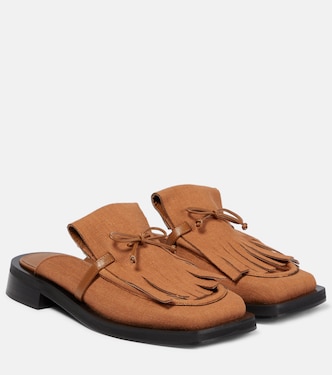 GIA/RHW Rosie 40 linen slippers | Gia Borghini