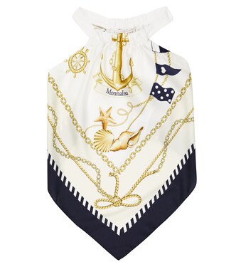 Printed halterneck top | Monnalisa