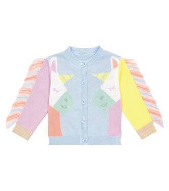 Baby ruffle-trimmed cotton cardigan | Stella McCartney Kids