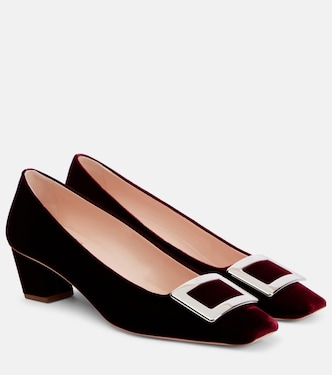 Belle Vivier 45 faux fur-trimmed pumps | Roger Vivier