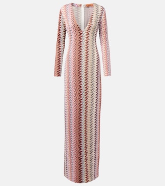 Robe longue Zigzag en lamé | Missoni