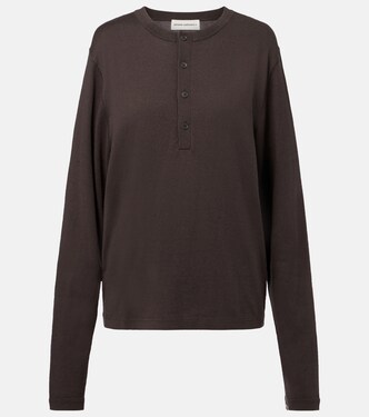 N°370 Herman cotton and cashmere Henley shirt | Extreme Cashmere