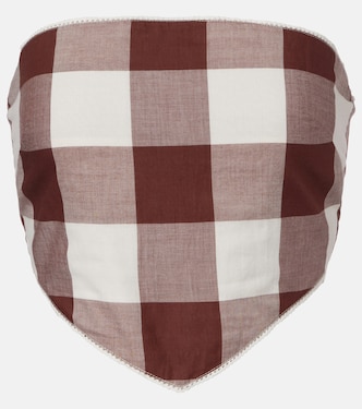 Callie gingham cotton crop top | Posse