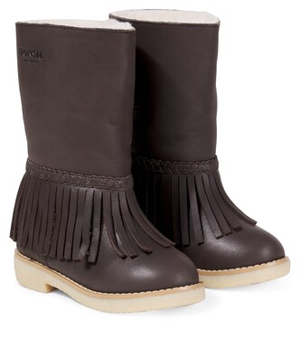 Daffy fringed leather boots  | Donsje