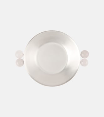 Silver-plated snack bowl with quartz | Natalia Criado