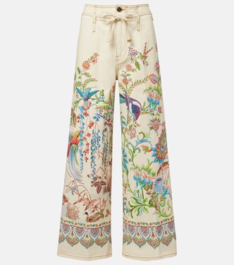 Belted printed wide-leg jeans | Etro