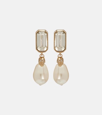 Skull embellished drop earrings | McQueen