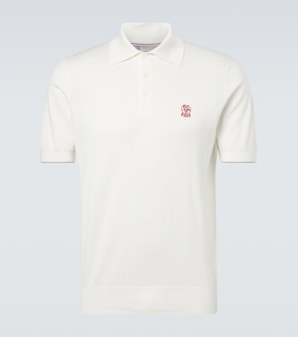 Polo brodé en coton | Brunello Cucinelli