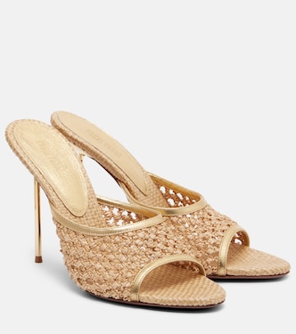 Lidia leather-trimmed mules | Paris Texas